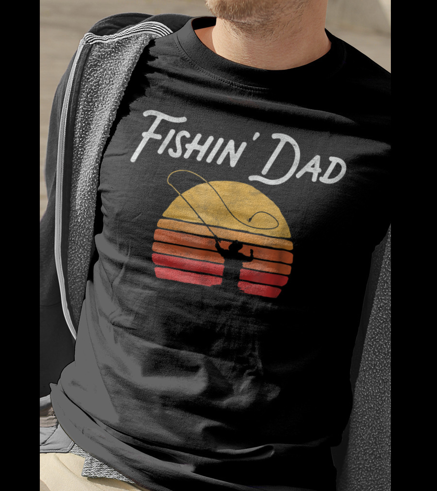Fishin Dad Sunset Fly Fishing T-Shirt