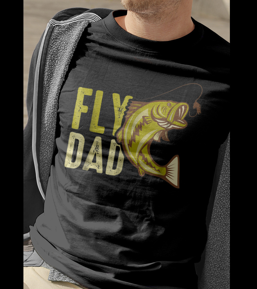 Fly Dad Bass Fishing Fisherman T-Shirt