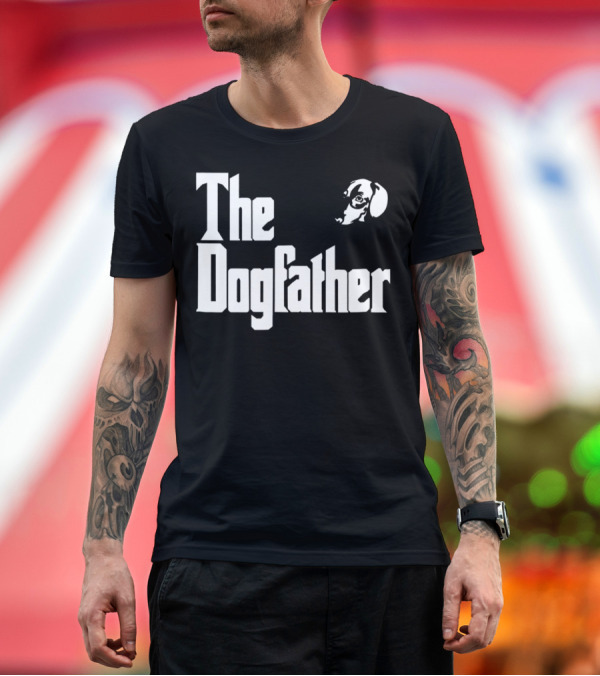 Premium T-Shirt: Dachshund Dad The Dogfather Birthday Gift T-Shirt Dachshund Dad The Dogfather Birthday Gift T-Shirt