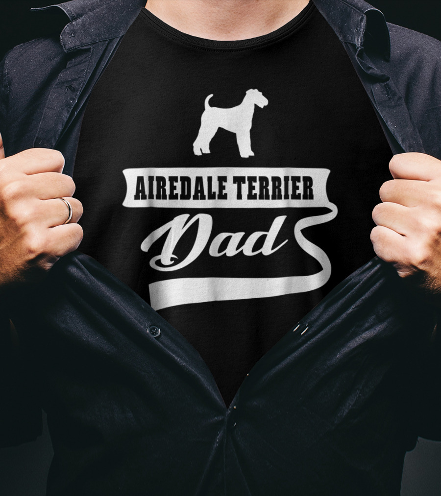 Airedale Terrier Dad Dog Mens Animal Dogs T-Shirt