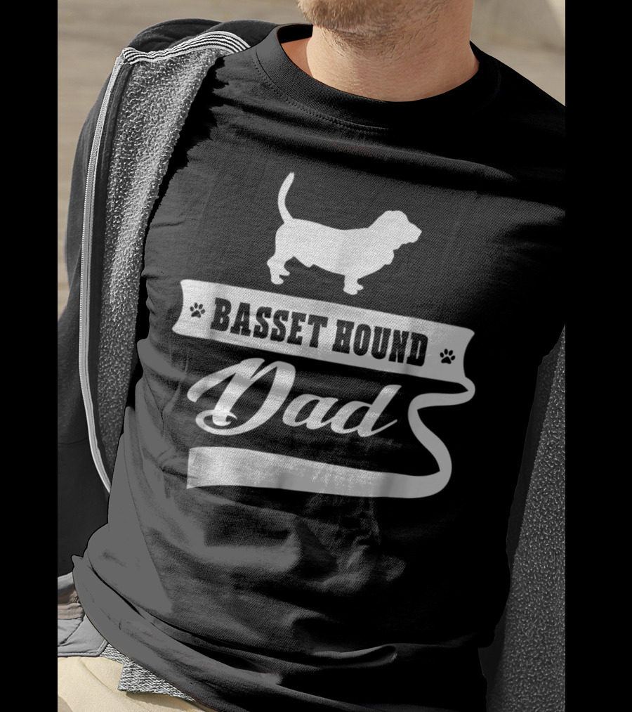Basset Hound Dad Dog Mens Animal Dogs T-Shirt