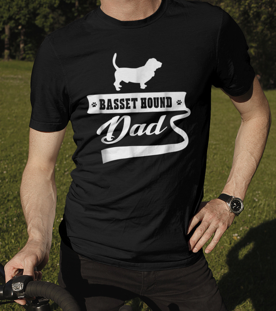 Basset Hound Dad Dog Mens Animal Dogs T-Shirt