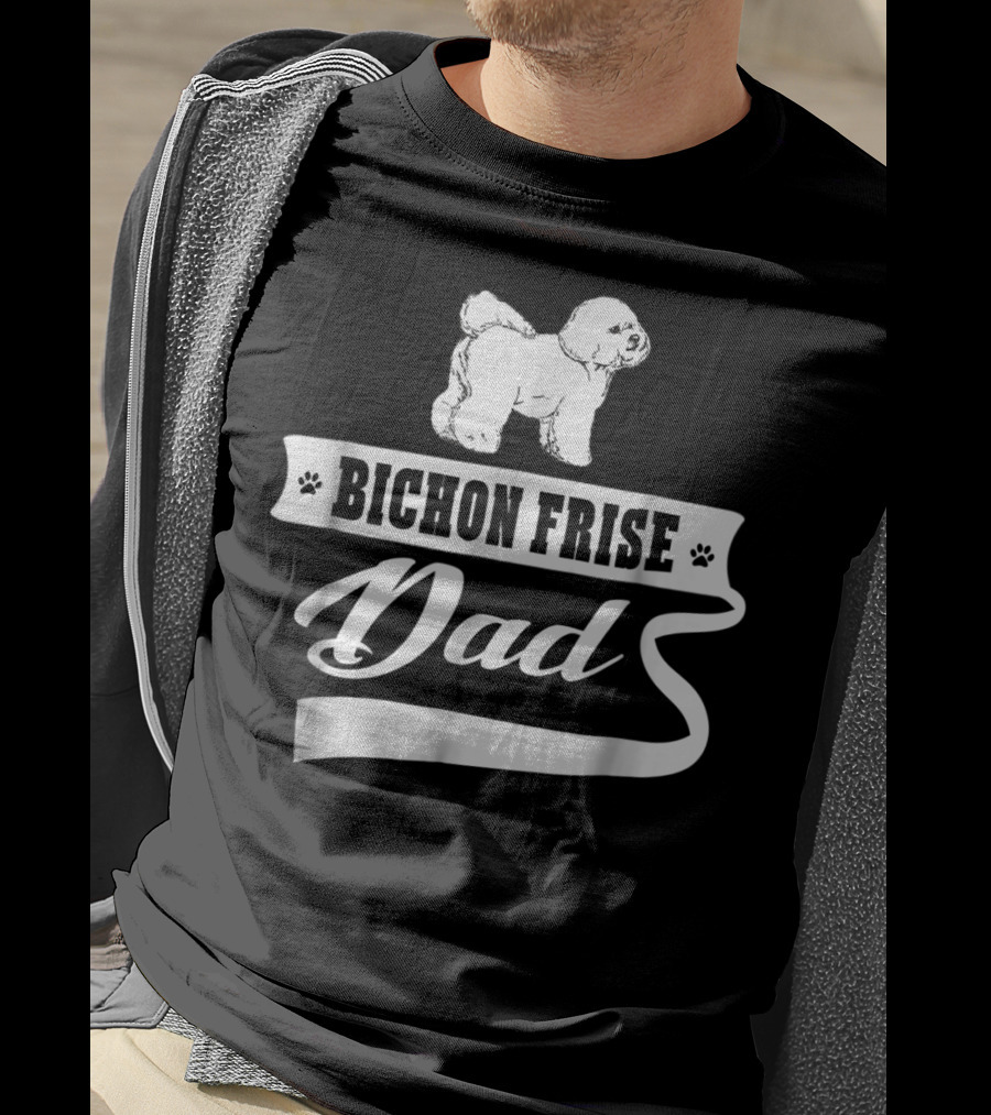 Bichon Frise Dad Mens Animal Dogs T-Shirt