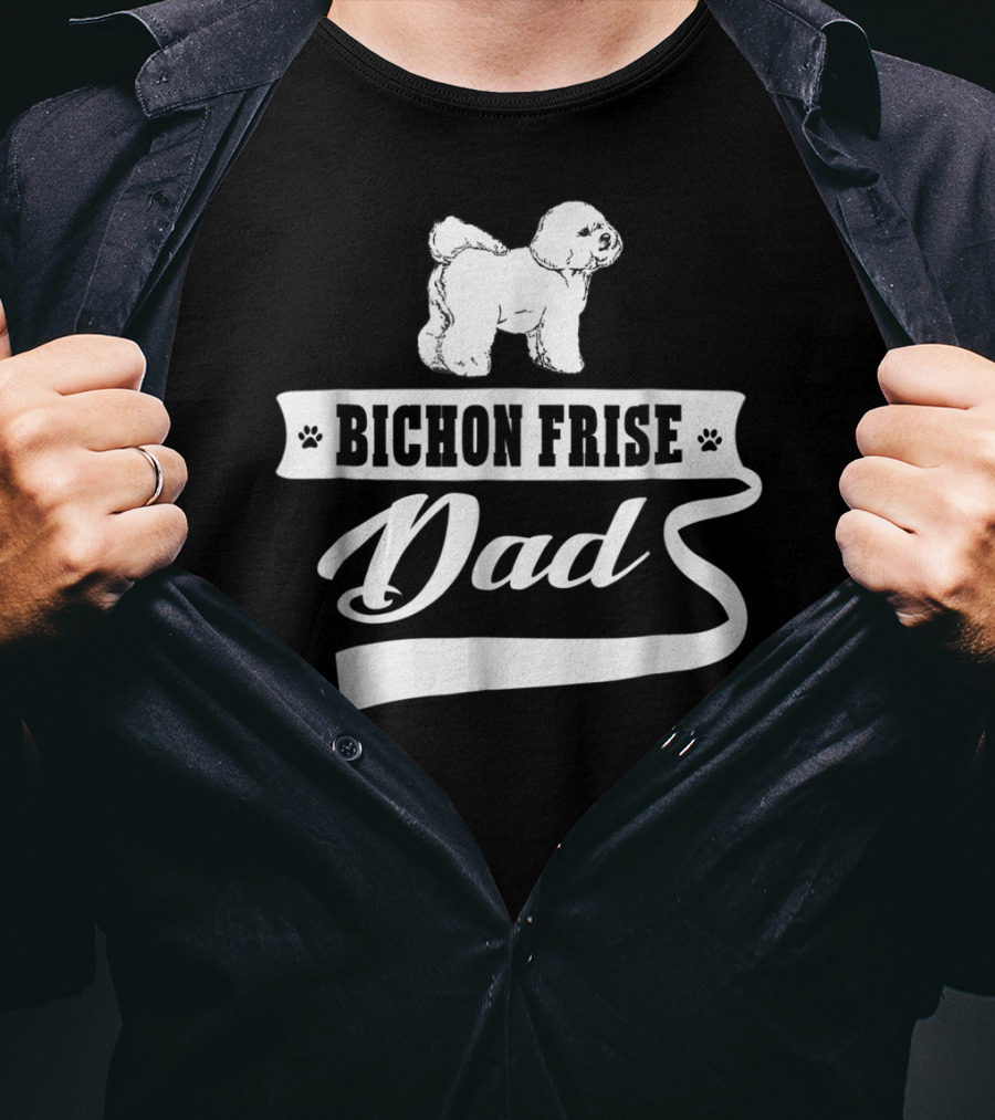 Bichon Frise Dad Mens Animal Dogs T-Shirt