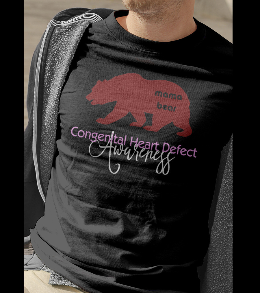 Mama Bear Congenital Heart Defect Awareness T-Shirt