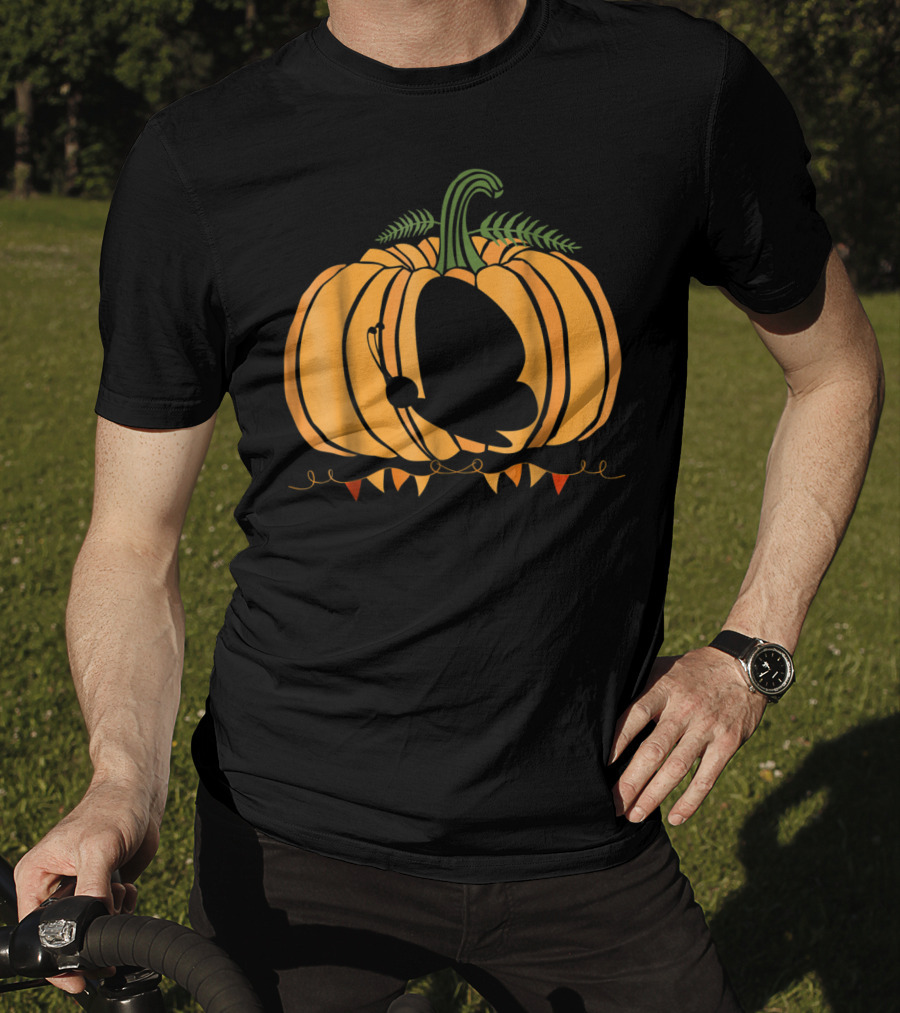 Cool Butterfly And Pumpkin Halloween For Kid Dad Mom T-Shirt