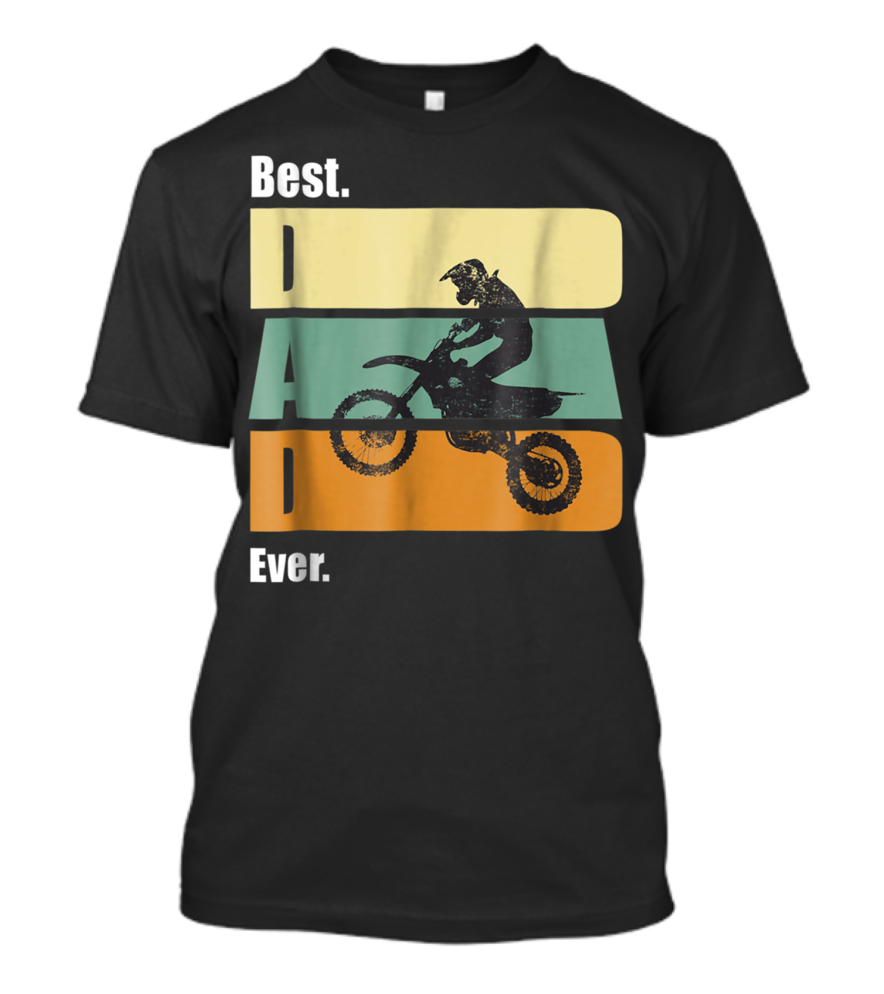 Best Motocross Dad Ever Funny For Fathers Retro Motorcycle Rider T-Shirt