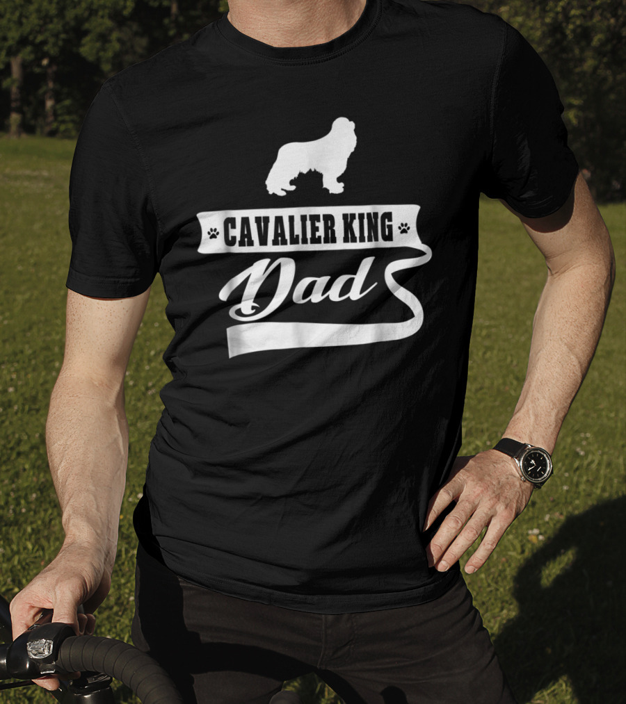 Cavalier King Dad Mens Animal Dogs T-Shirt