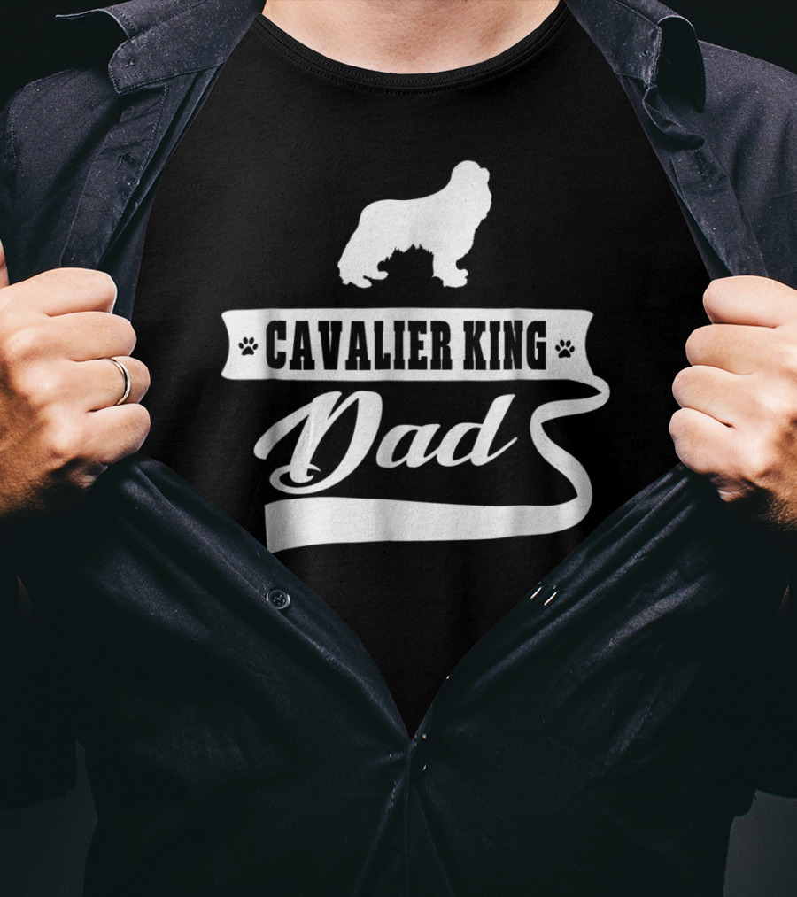 Cavalier King Dad Mens Animal Dogs T-Shirt