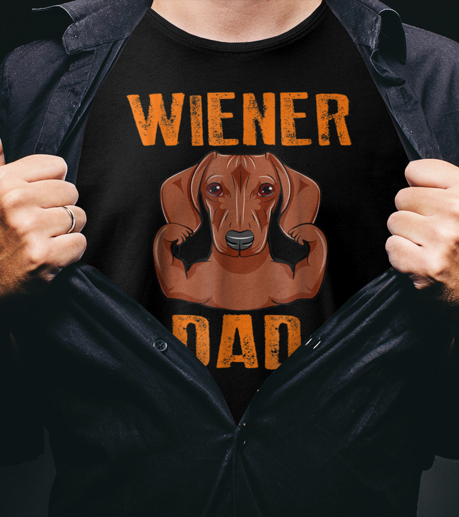 WIENER DAD Dachshund Muscle T-Shirt