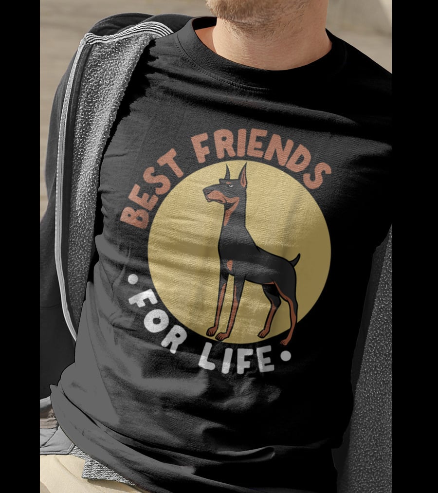 Best Friends For Life Doberman Dad Funny Pinscher 52 T-Shirt