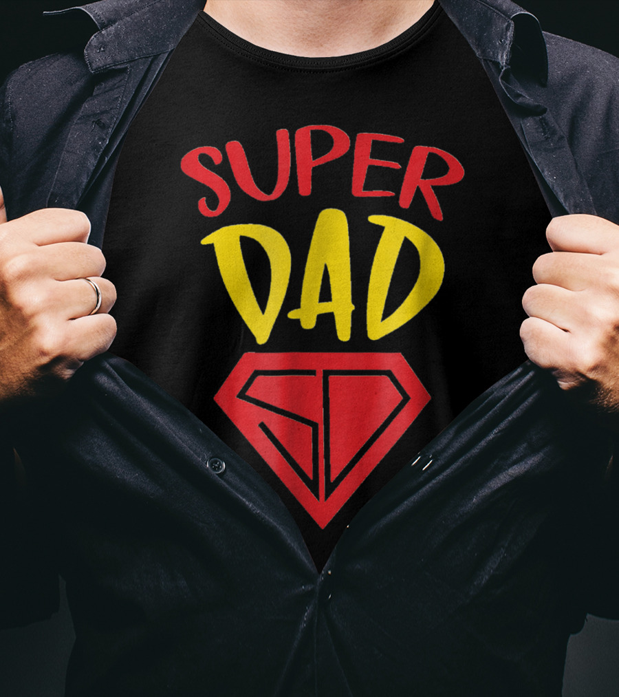 Fathers Day Super Dad SD Symbol A Dads Life Matters T-Shirt