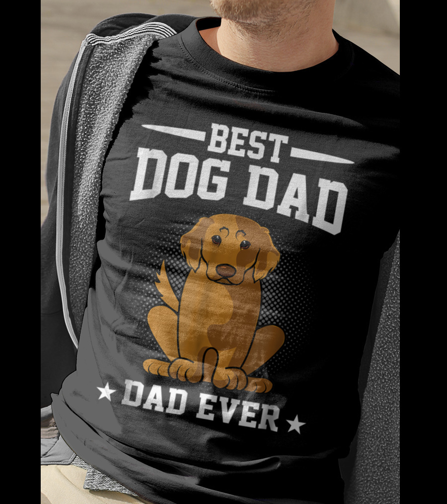 Best Dog Dad Ever Golden Retriever T-Shirt