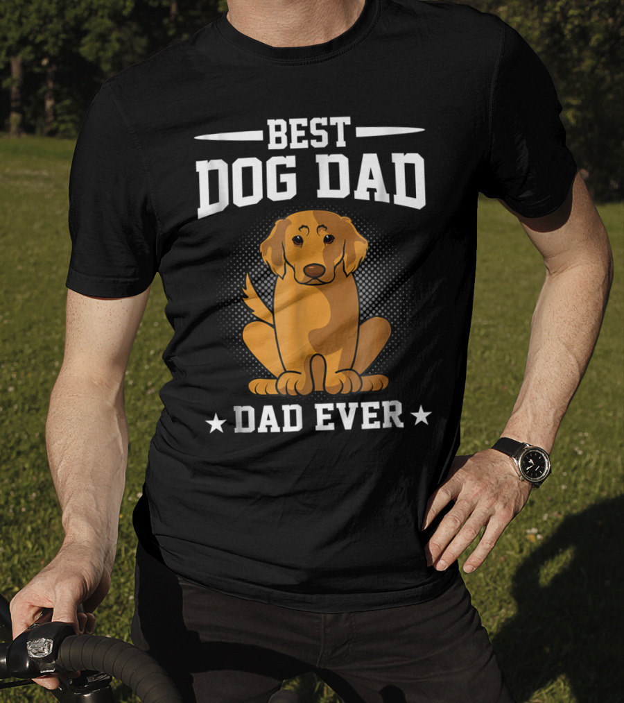 Best Dog Dad Ever Golden Retriever T-Shirt