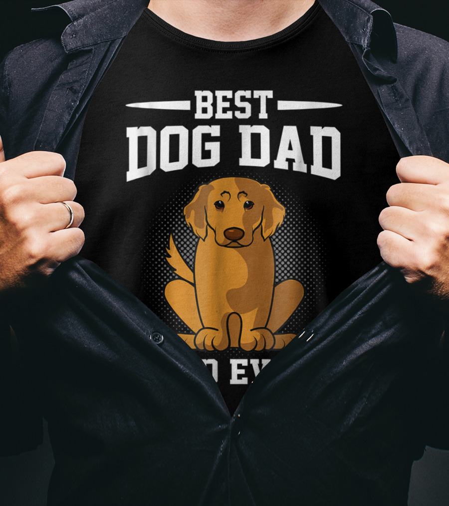 Best Dog Dad Ever Golden Retriever T-Shirt