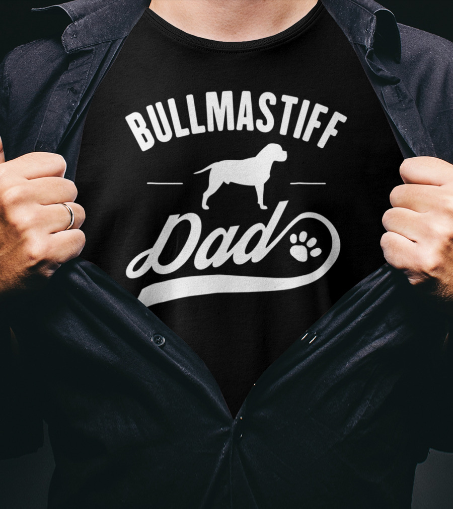Bullmastiff Dog Dad Owner Lover T-Shirt