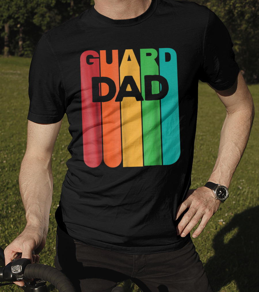 Color Guard Dad Rainbow Stripes T-Shirt