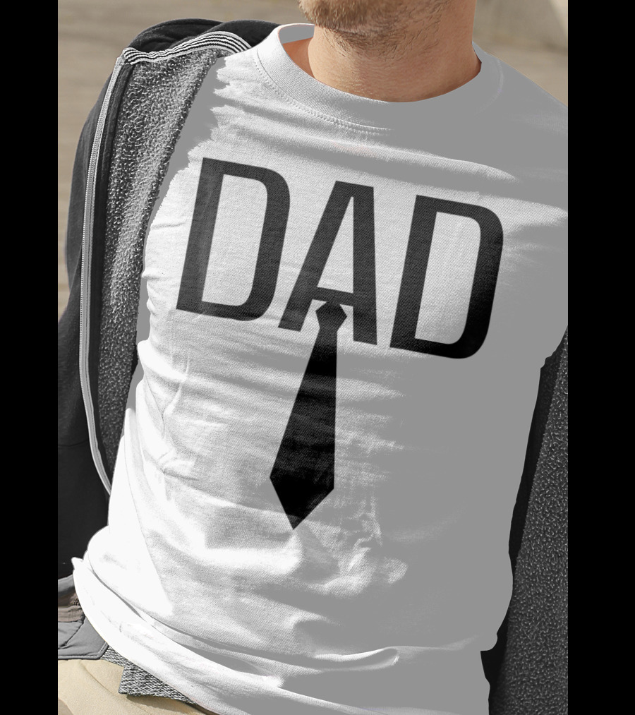 Dad Tie Design Family Papa Dad Son Daughter T-Shirt