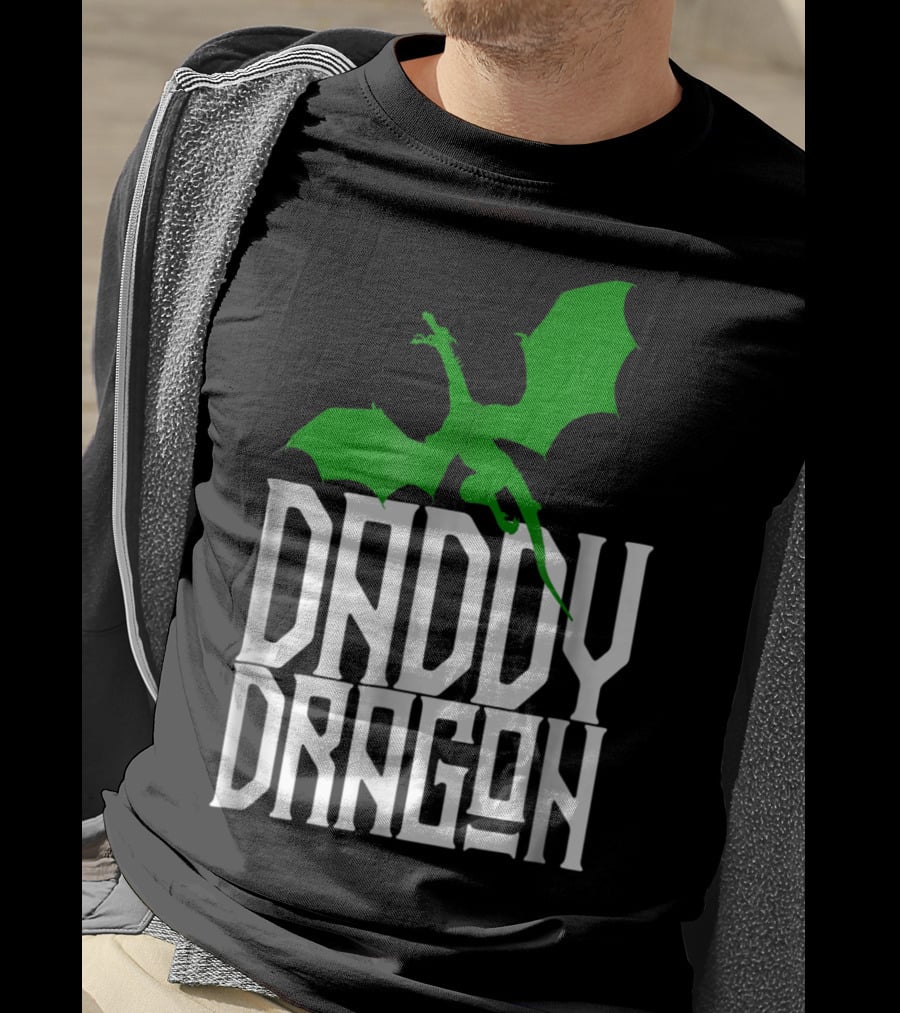 Daddy Dragon Green Matching Family Dad Father75 T-Shirt