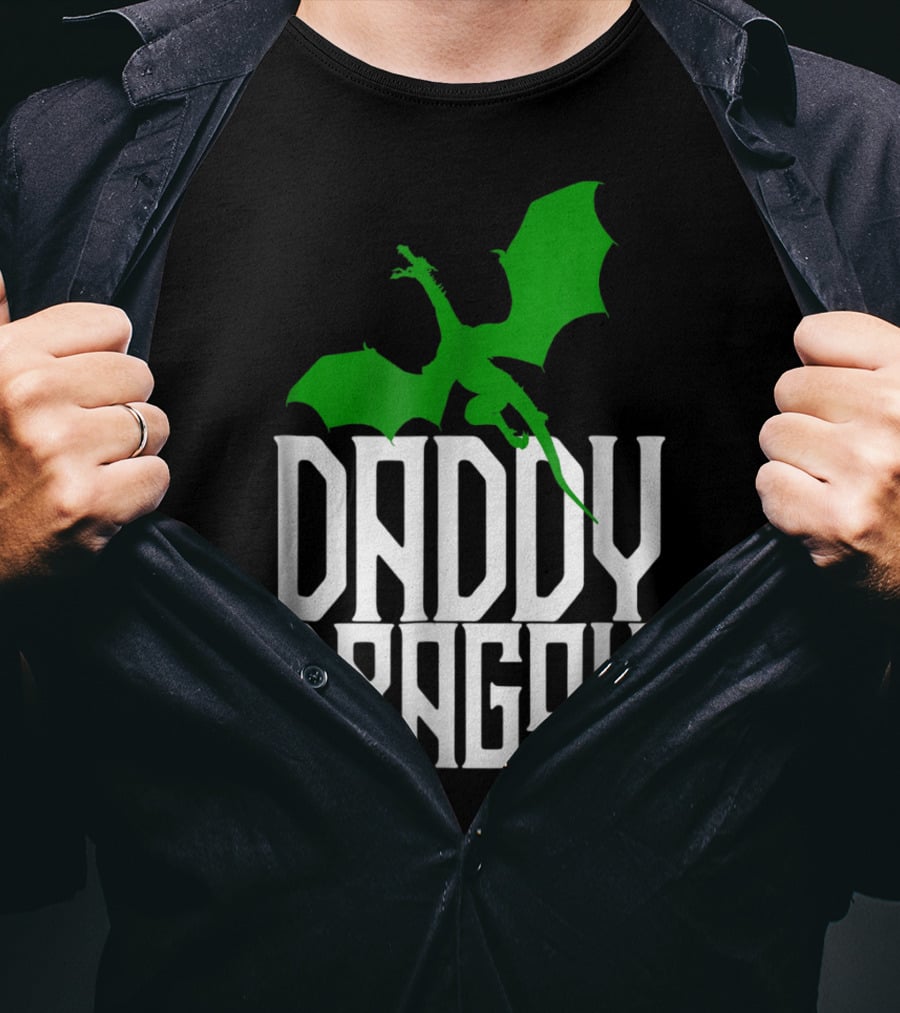 Daddy Dragon Green Matching Family Dad Father75 T-Shirt