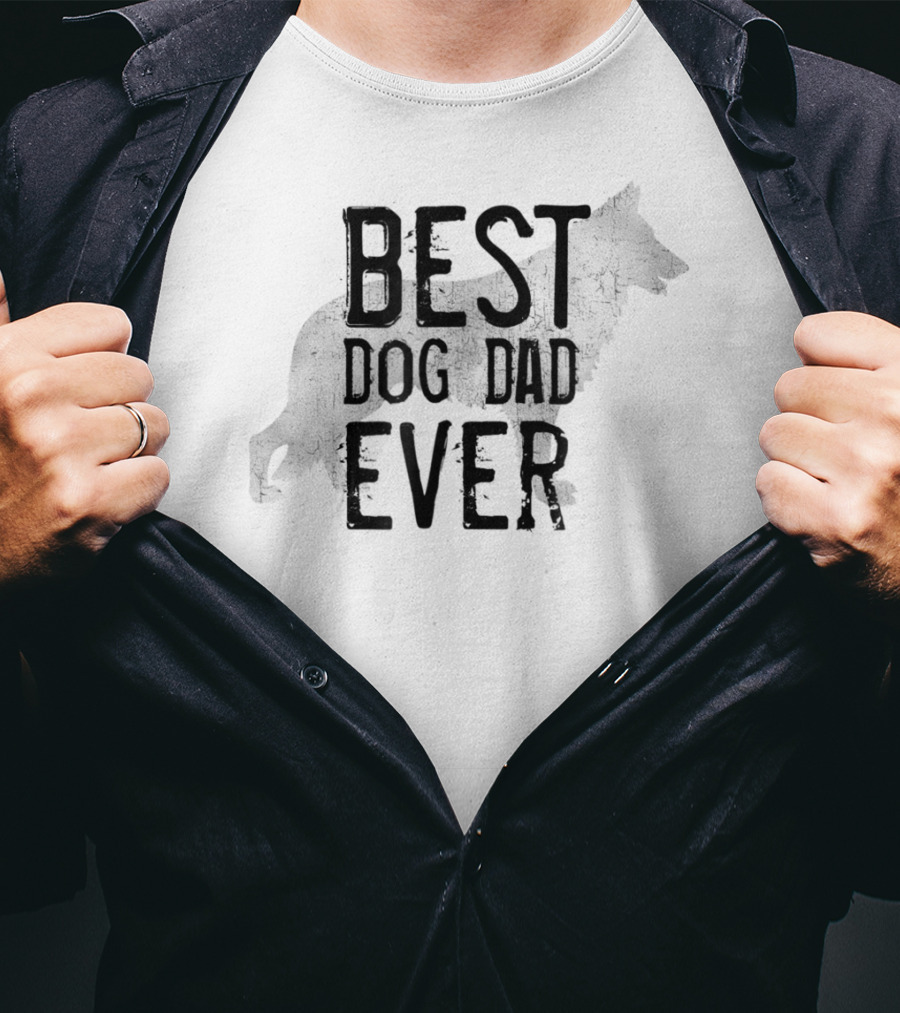 BEST DOG DAD EVER Wolf T-Shirt