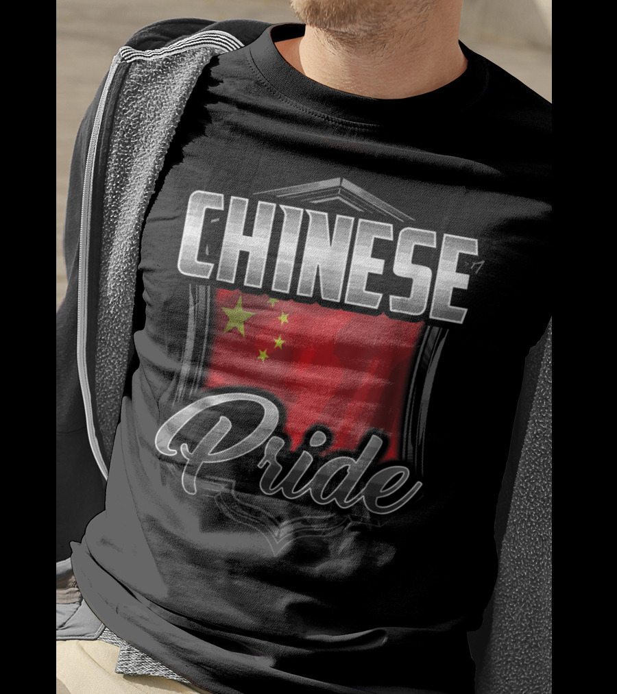 Chinese Pride Dad Family Heritage Roots Flag T-Shirt