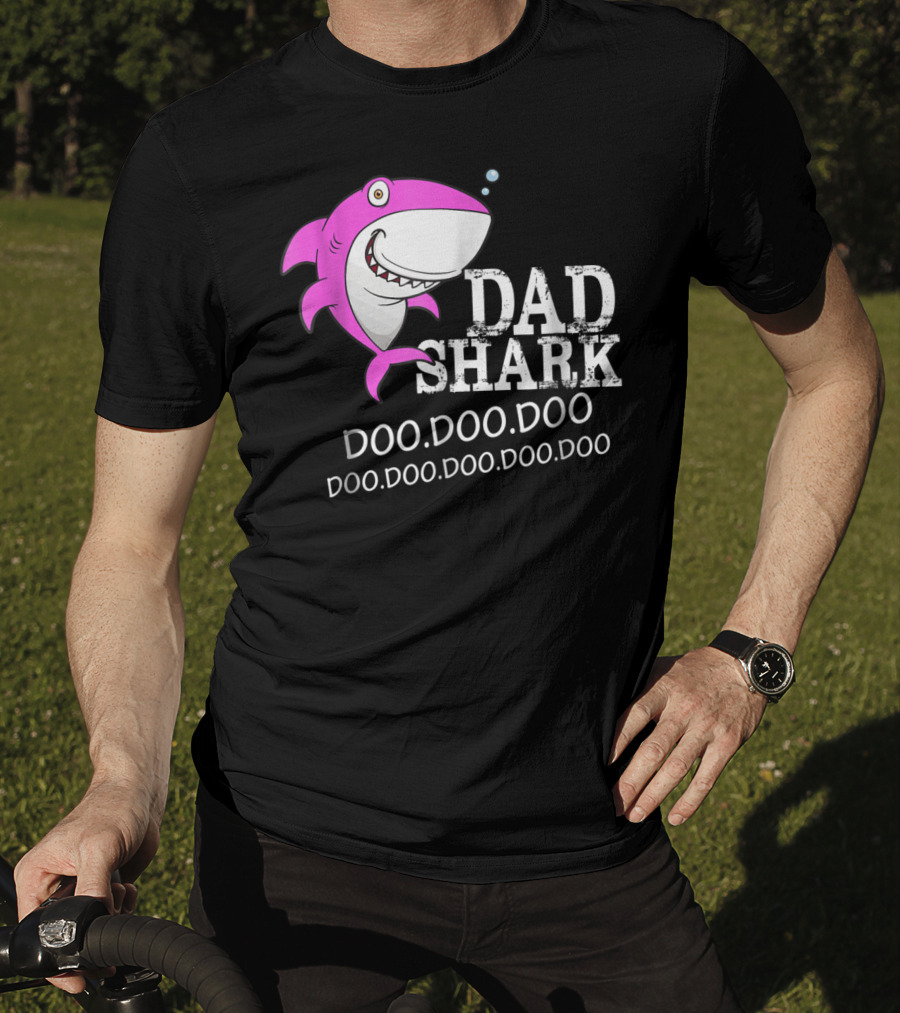 Dad Shark Doo Doo Doo Halloween Christmas Family Shark T-Shirt