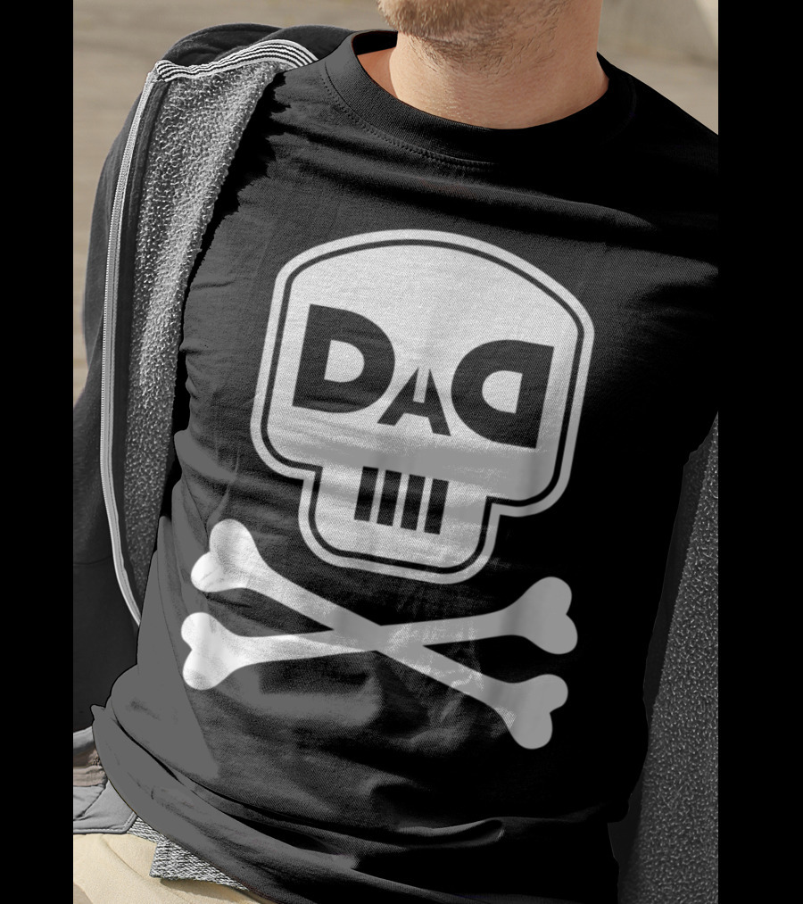DAD White Skull Crossbones Logo Rap Merch56 T-Shirt