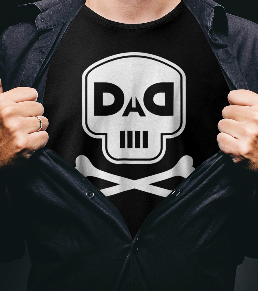 DAD White Skull Crossbones Logo Rap Merch56 T-Shirt