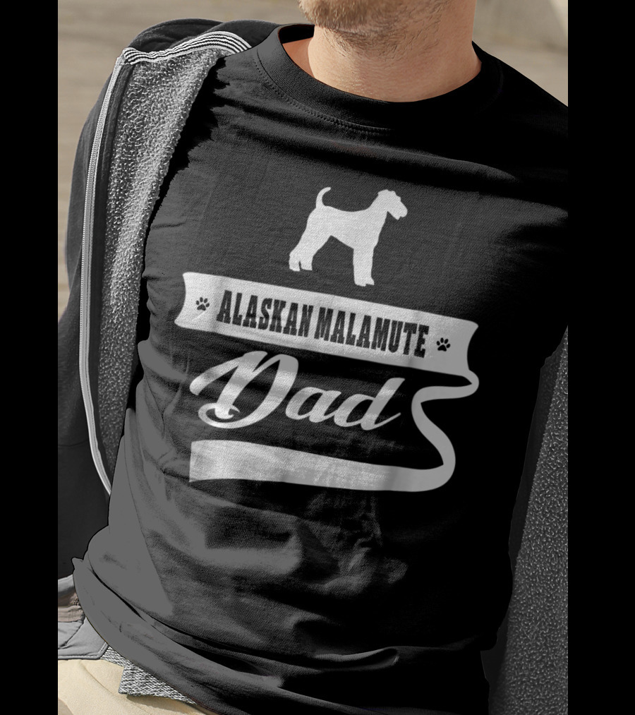 Alaskan Malamute Dad Men Dog Animal Dogs T-Shirt