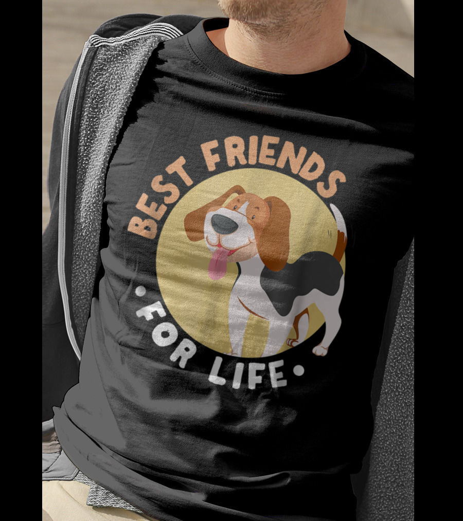 Best Friends For Life Beagle Dad Funny T-Shirt