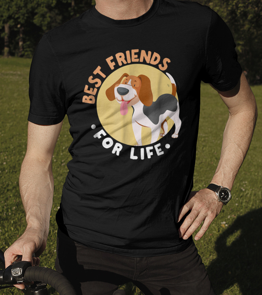 Best Friends For Life Beagle Dad Funny T-Shirt