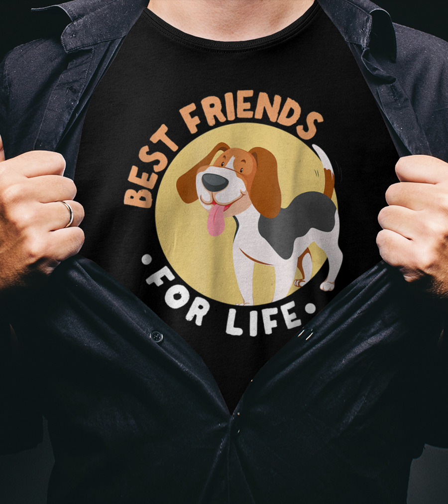 Best Friends For Life Beagle Dad Funny T-Shirt