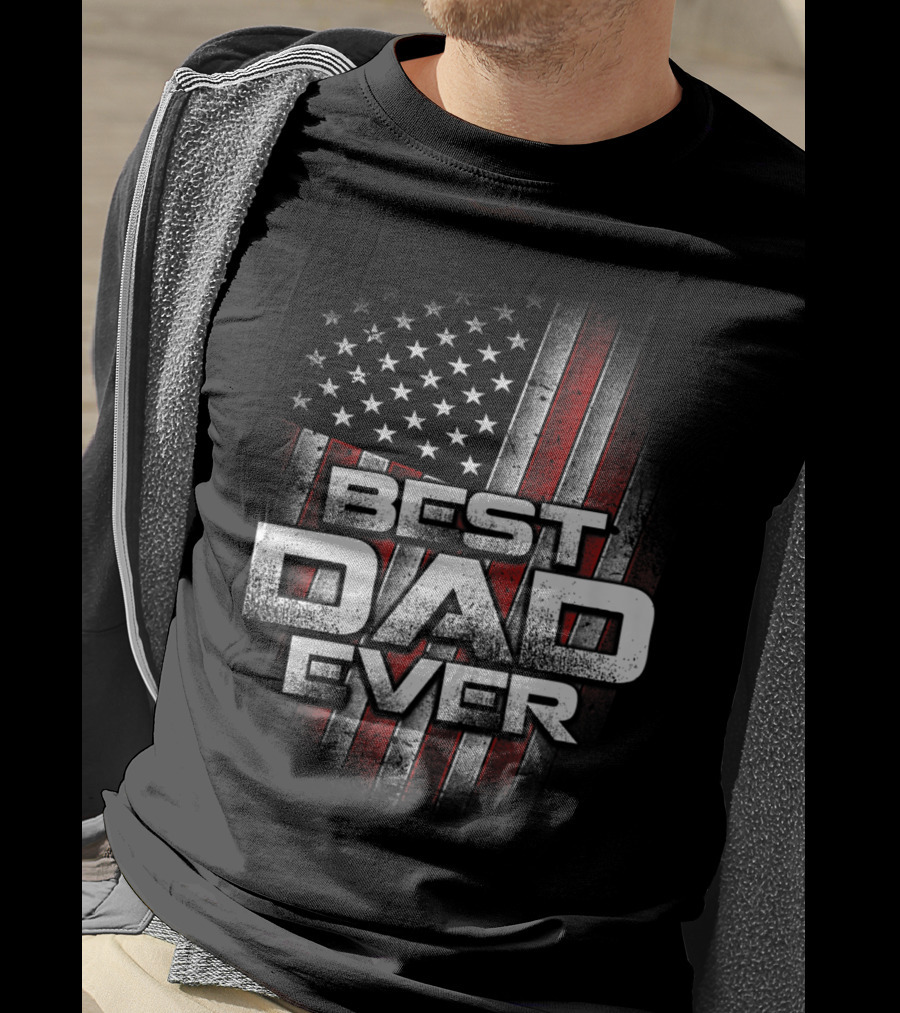 Best Dad Ever American Flag USA 23 T-Shirt