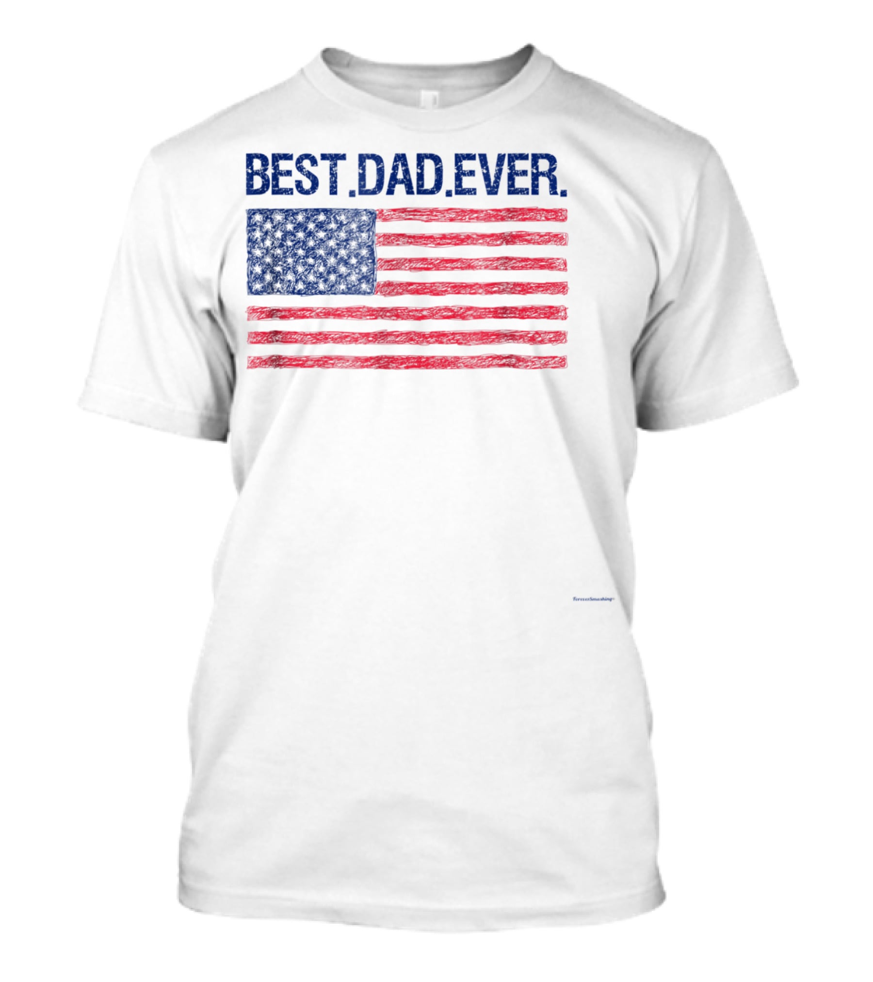 Best Dad Ever Cool Premium American Flag T-Shirt