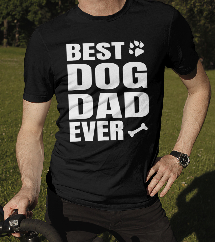 Best Dog Dad Ever Paw Bone Distressed Idea61 T-Shirt
