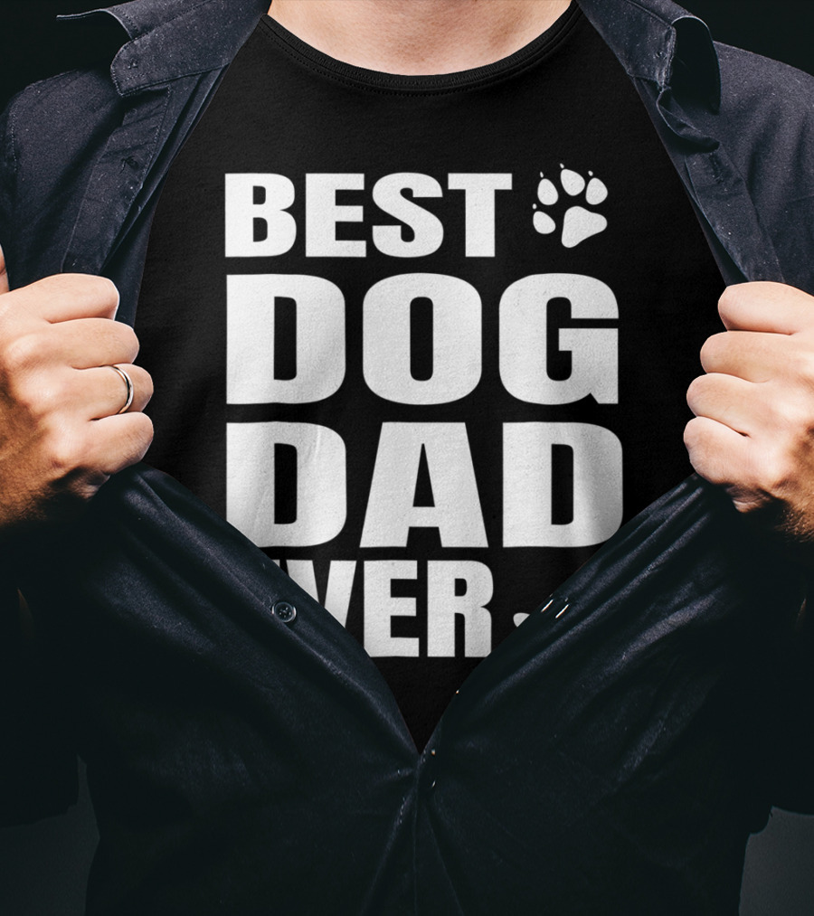 Best Dog Dad Ever Paw Bone Distressed Idea61 T-Shirt