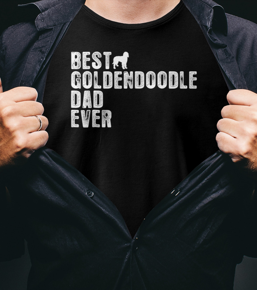 Best Goldendoodle Dad Ever With Dog T-Shirt