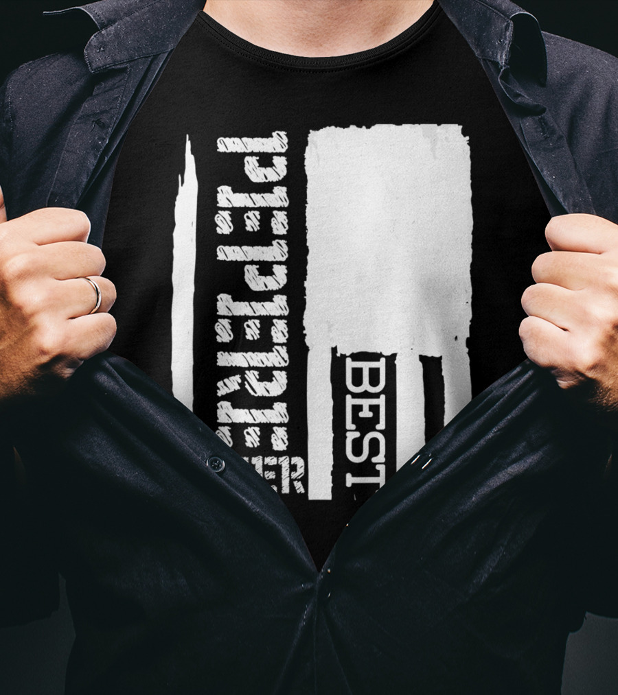 Best Pepere Ever Distressed Flag T-Shirt