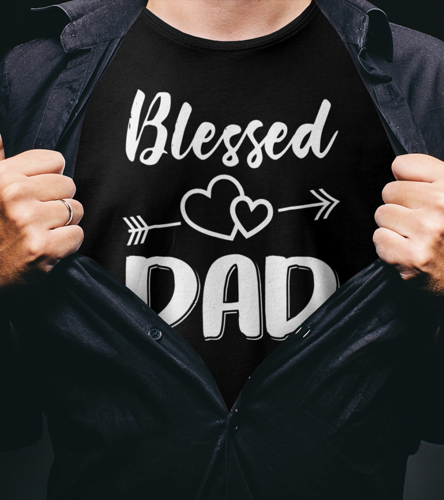 Blessed Dad Heart Arrow T-Shirt