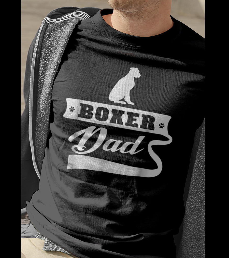 Boxer Dad Dog Mens Animal T-Shirt