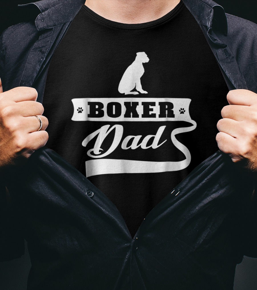 Boxer Dad Dog Mens Animal T-Shirt