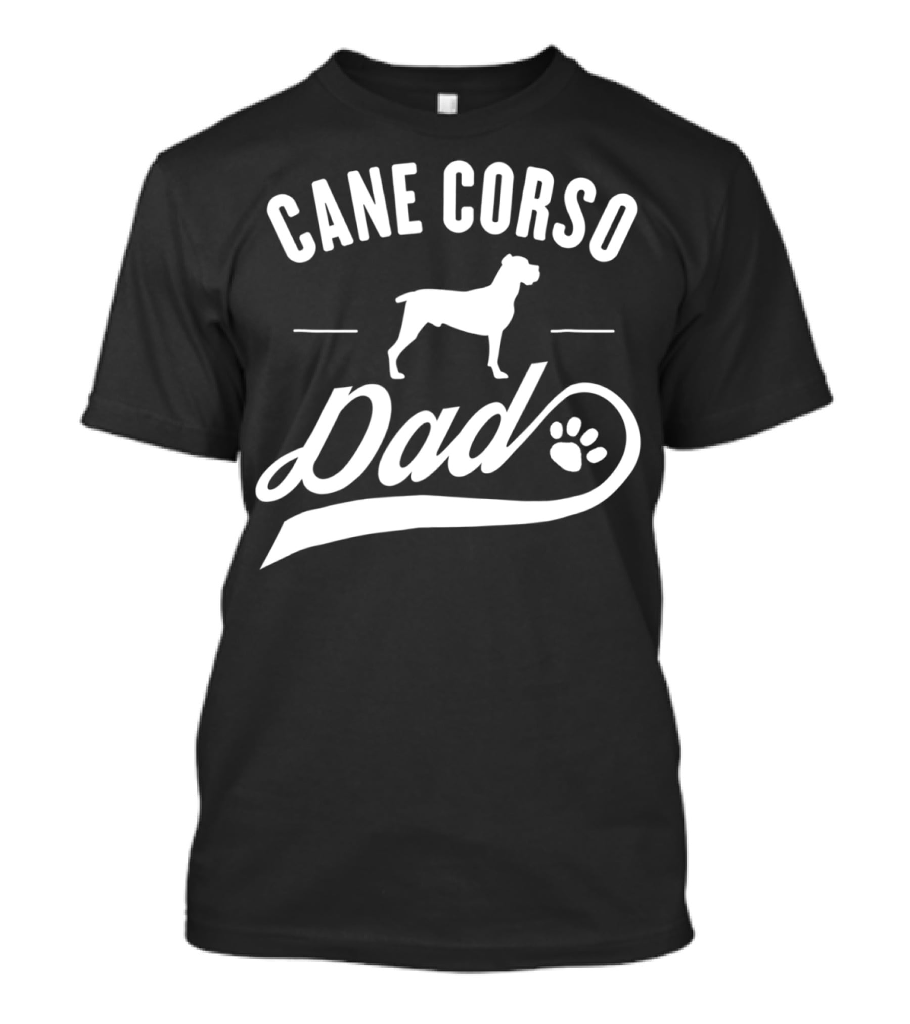Cane Corso Dad Silhouette With Paw Prints T-Shirt