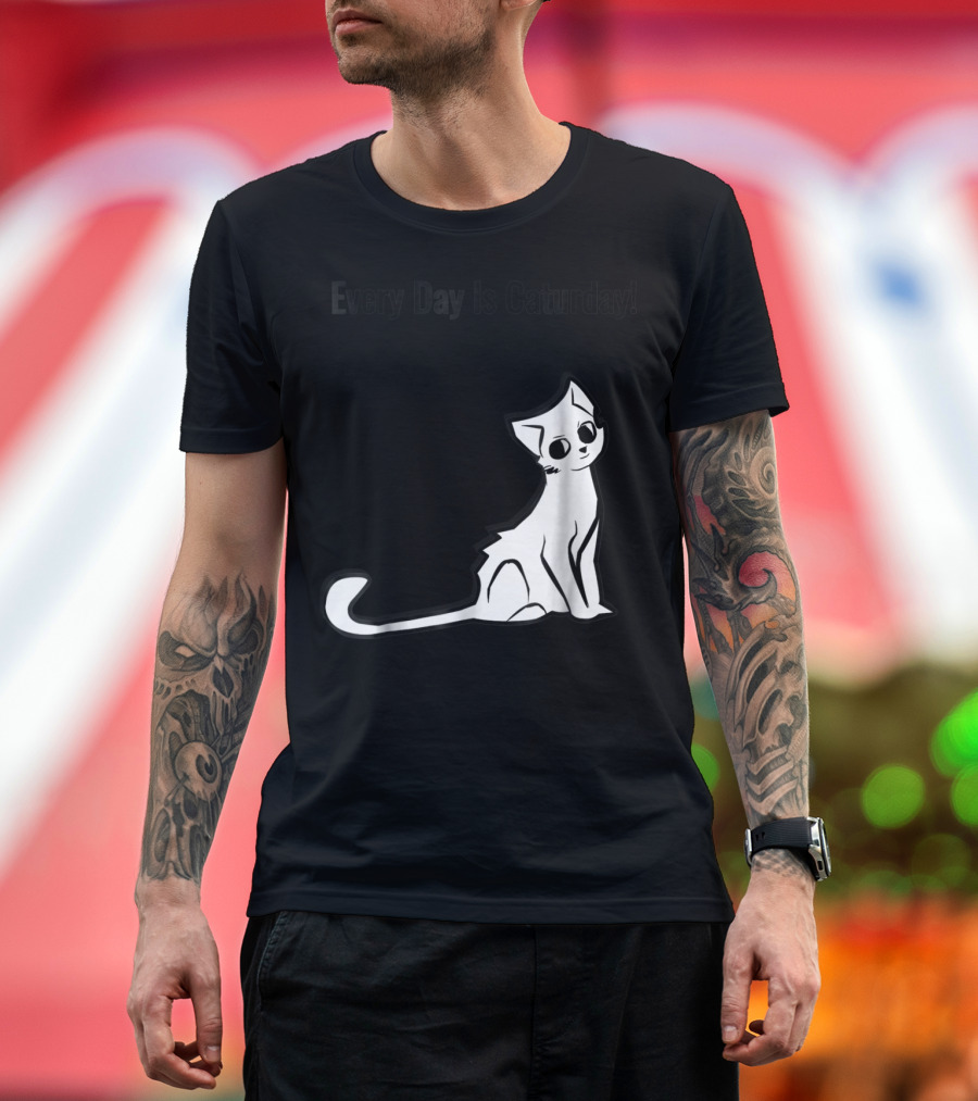 Every Day Is Caturday Cat Lover Cat Mom Dad T-Shirt