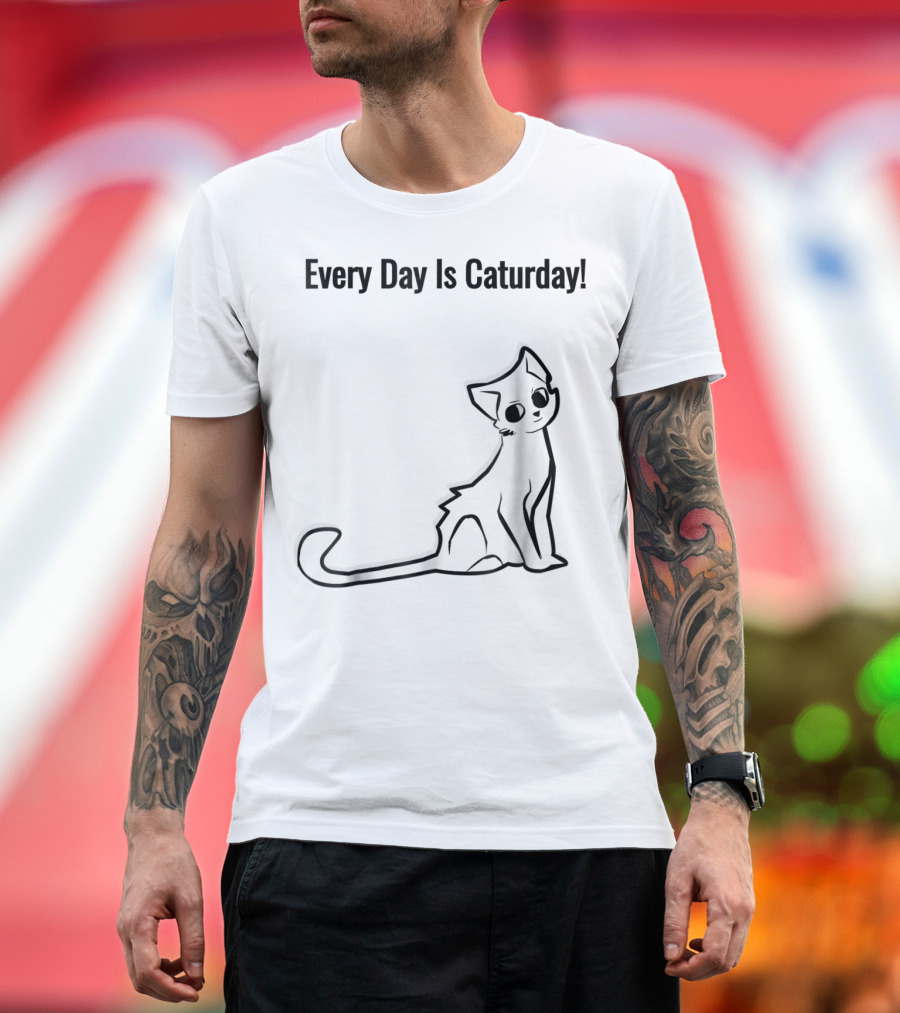 Every Day Is Caturday Cat Lover Cat Mom Dad T-Shirt
