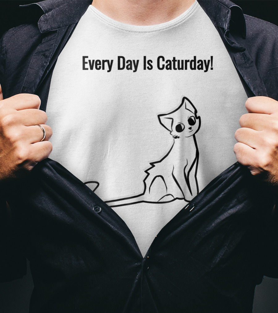 Every Day Is Caturday Cat Lover Cat Mom Dad T-Shirt
