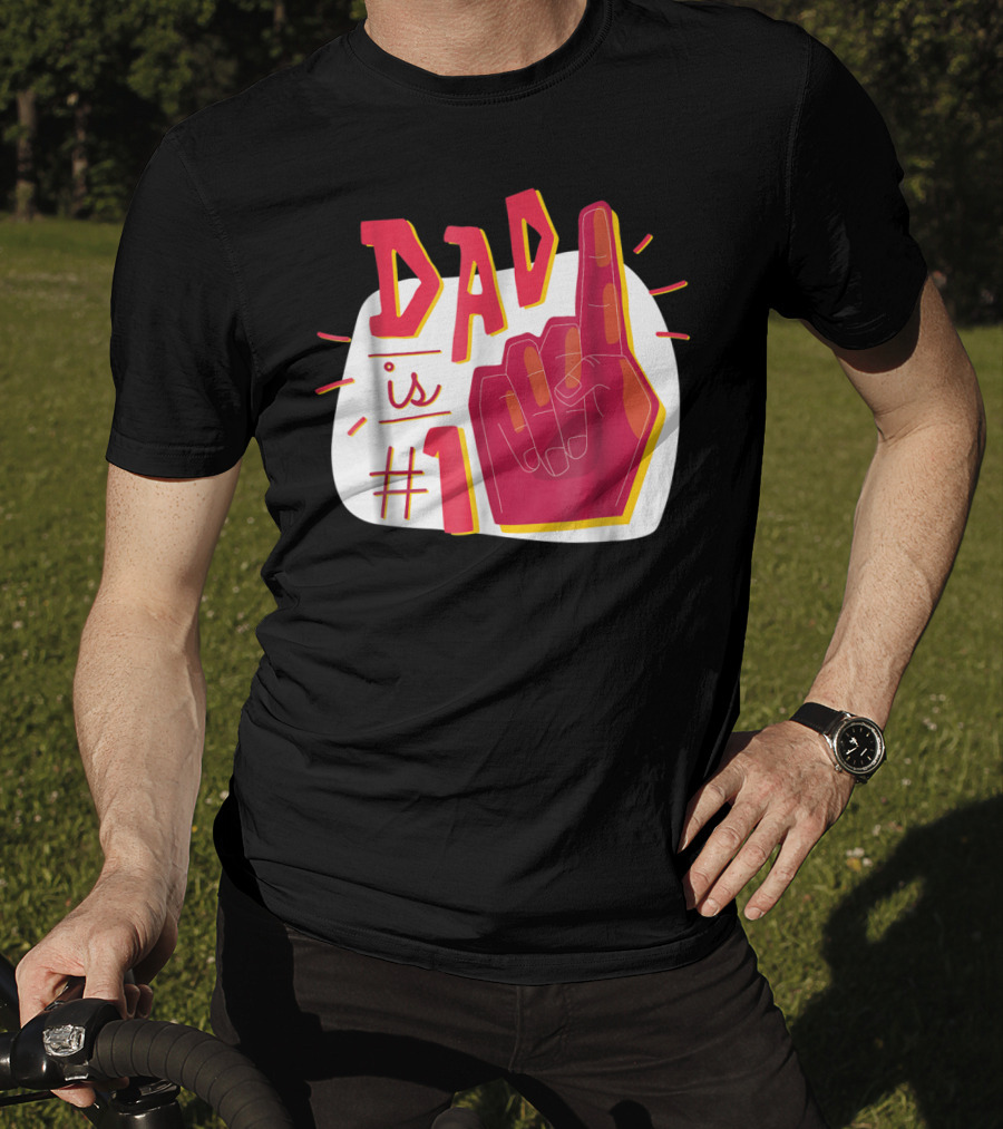 Dad Is #1 Finger Point Gesture T-Shirt