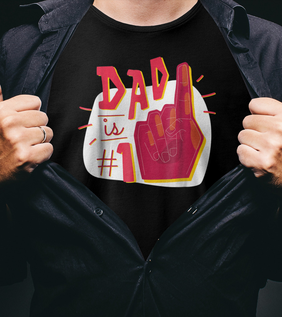 Dad Is #1 Finger Point Gesture T-Shirt