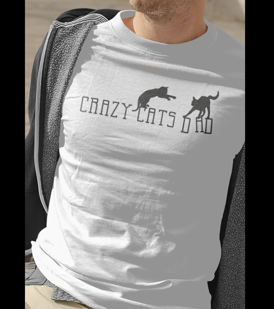 Crazy Cats Dad Fun Fantasy Animal T-Shirt