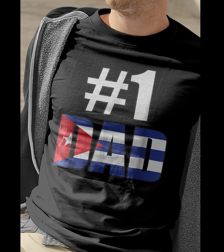 1 Dad Cuba Flag T-Shirt
